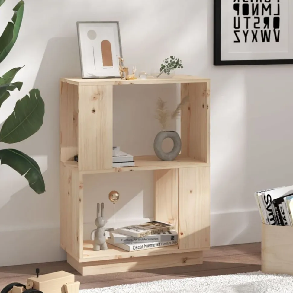 vidaXL Boekenkast/kamerscherm 51x25x70 cm massief grenenhout