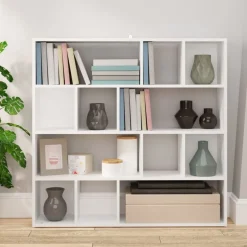 vidaXL Boekenkast/kamerscherm 105x24x102 cm wit