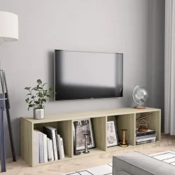 vidaXL Boekenkast/tv-meubel 143x30x36 cm sonoma eikenkleurig