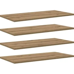 vidaXL Boekenplank Bord 4 pcs Bruin 80 x 40 x 1,5 cm Bewerkt hout