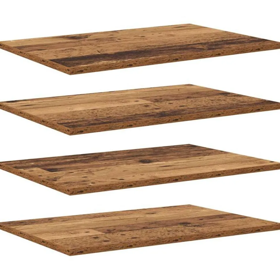 vidaXL Boekenplank Bord 4 pcs Bruin 60 x 40 x 1,5 cm Bewerkt hout