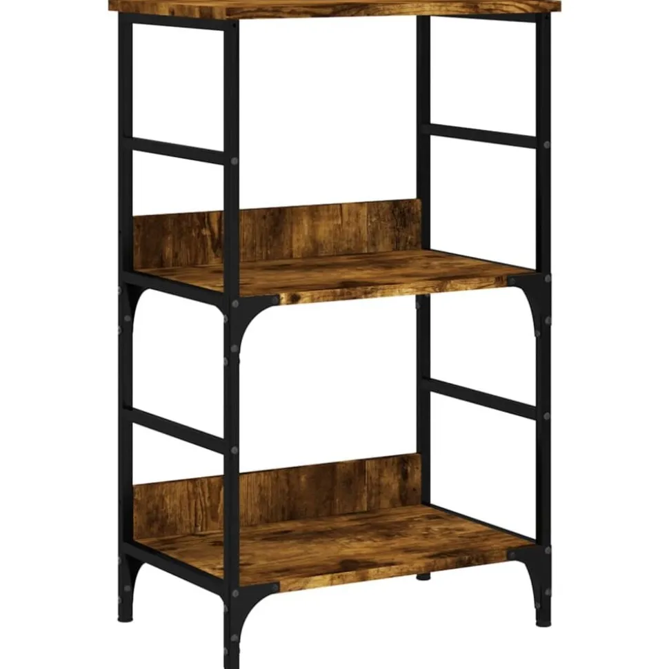 vidaXL Boekenrek 50x33x82 cm bewerkt hout gerookt eikenkleurig