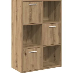 vidaXL Boekenrek 60,5x30x90 cm bewerkt hout artisanaal eikenkleurig