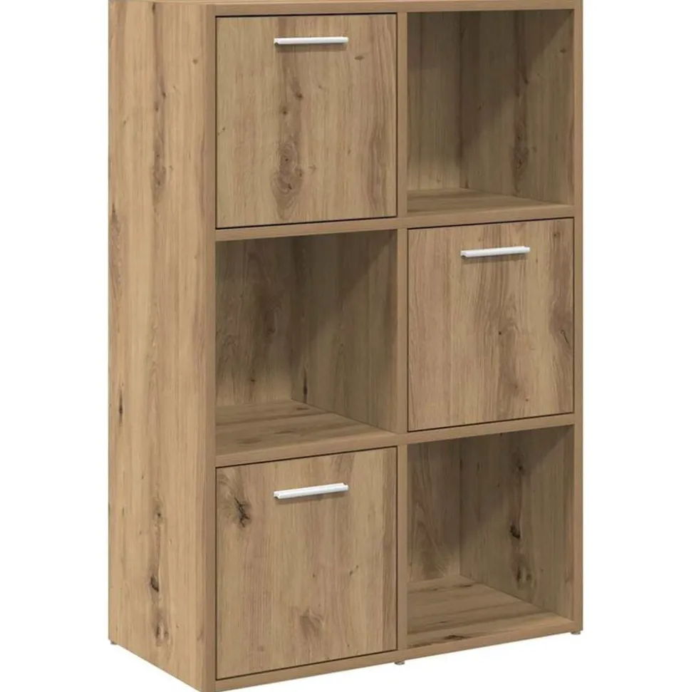 vidaXL Boekenrek 60,5x30x90 cm bewerkt hout artisanaal eikenkleurig