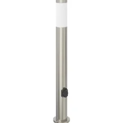 vidaXL Bolderarmatuur met stopcontact 80 cm RVS IP44
