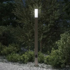 vidaXL Bolderarmatuur met stopcontact 110 cm RVS IP44
