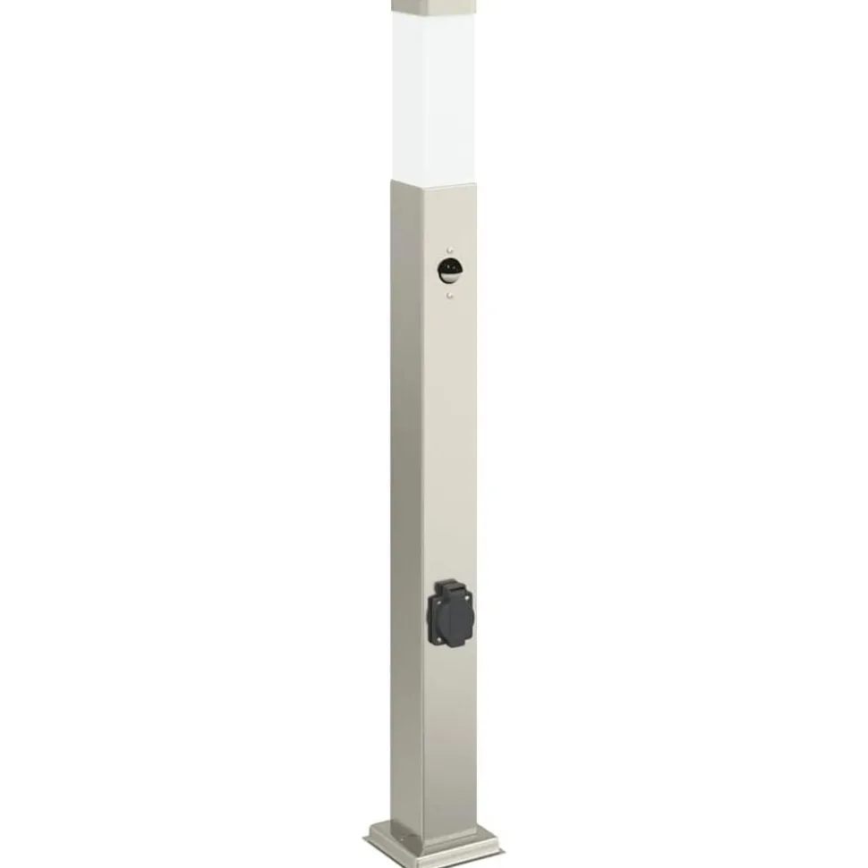 vidaXL Bolderarmatuur met sensor en stopcontact 80 cm roestvrij staal IP44