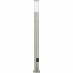 vidaXL Bolderarmatuur met sensor en stopcontact 110 cm roestvrij staal IP44