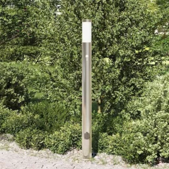 vidaXL Bolderarmatuur met sensor en stopcontact 110 cm roestvrij staal IP44