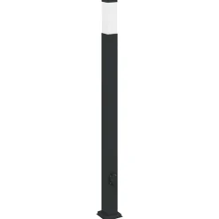 vidaXL Bolderarmatuur met stopcontact 110 cm Zwart IP44