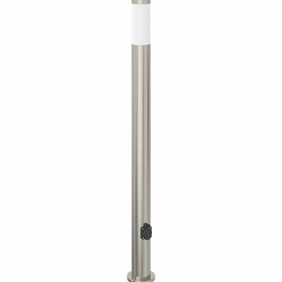 vidaXL Bolderarmatuur met stopcontact 110 cm RVS IP44