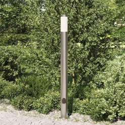 vidaXL Bolderarmatuur met stopcontact 110 cm RVS IP44