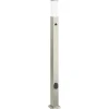 vidaXL Bolderarmatuur met sensor en stopcontact 110 cm roestvrij staal IP44
