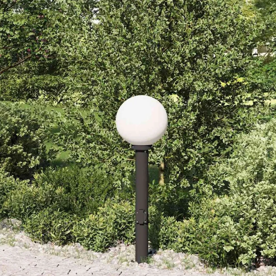 vidaXL Bolderarmatuur met stopcontact 80 cm Zwart IP44