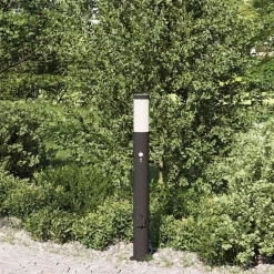 vidaXL Bolderarmatuur met sensor en stopcontact 80 cm roestvrij staal IP44