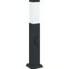 vidaXL Bolderarmatuur met stopcontact 50 cm Zwart IP44