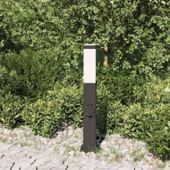 vidaXL Bolderarmatuur met stopcontact 50 cm Zwart IP44