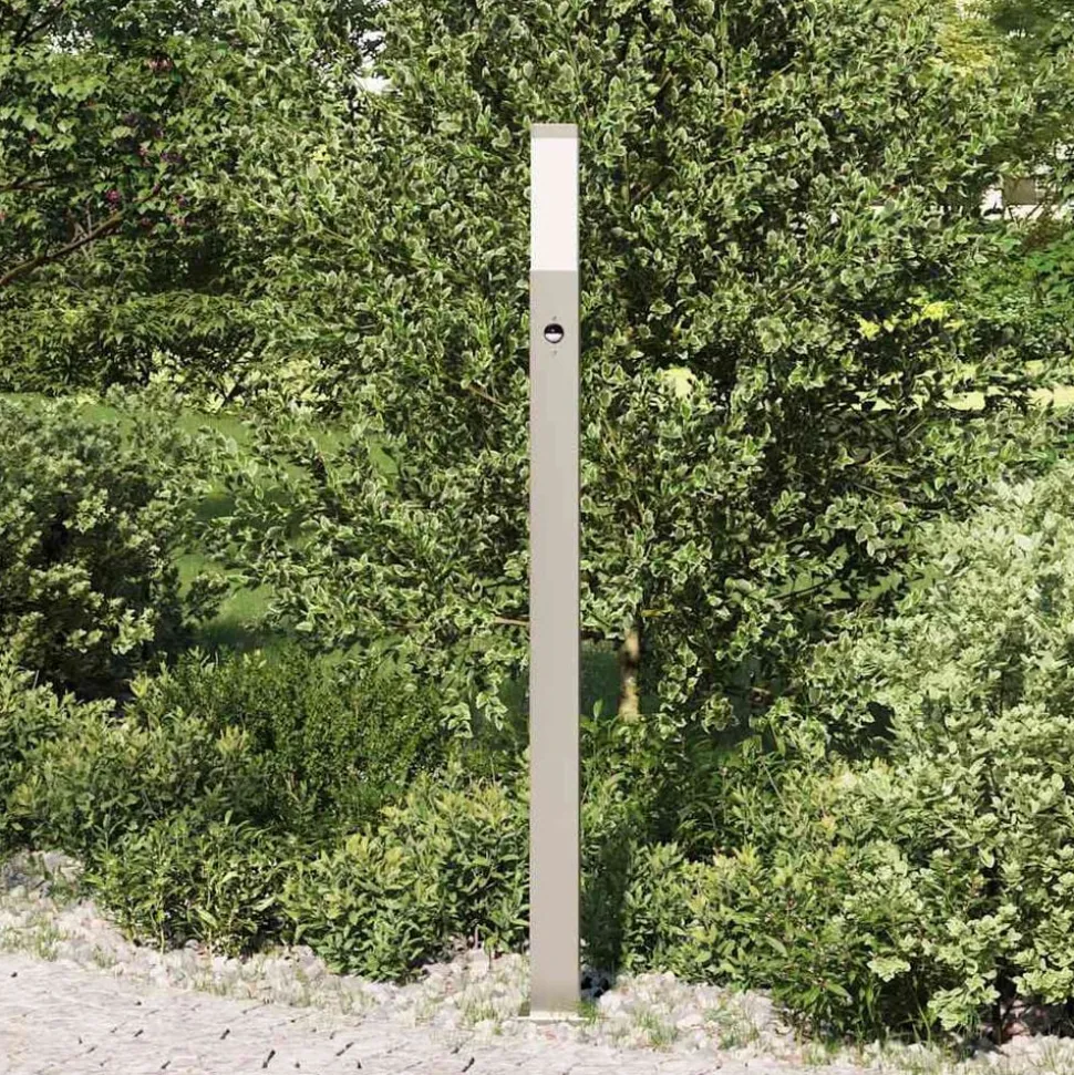 vidaXL Bolderverlichting met sensor 110 cm roestvrij staal IP44