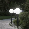 vidaXL Bolderverlichting met stopcontact 3 stuks 80 cm Zwart IP44