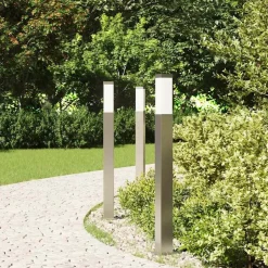 vidaXL Bolderverlichting 3 stuks 80 cm RVS IP44