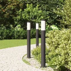 vidaXL Bolderverlichting 3 stuks 80 cm RVS IP44