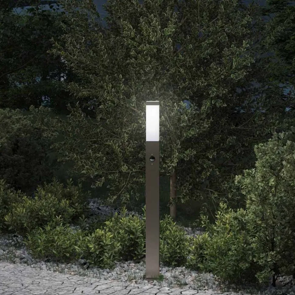 vidaXL Bolderverlichting met sensor 80 cm RVS IP44