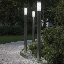 vidaXL Bolderverlichting 3 stuks 110 cm RVS IP44