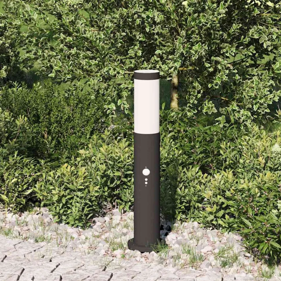 vidaXL Bolderverlichting met sensor 50 cm RVS IP44