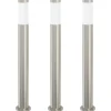 vidaXL Bolderverlichting 3 stuks 80 cm RVS IP44