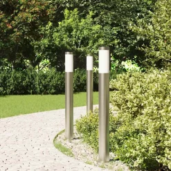 vidaXL Bolderverlichting 3 stuks 80 cm RVS IP44