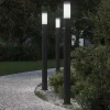 vidaXL Bolderverlichting met sensor 3 stuks 110 cm RVS IP44