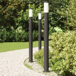 vidaXL Bolderverlichting met sensor 3 stuks 110 cm RVS IP44