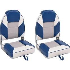 vidaXL Bootstoelen 2 st inklapbaar met hoge rugleuning 39x43x58 cm