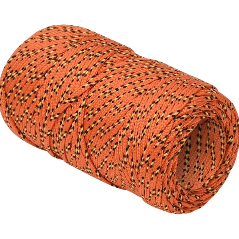 vidaXL Boottouw 2 mm 25 m polypropyleen oranje