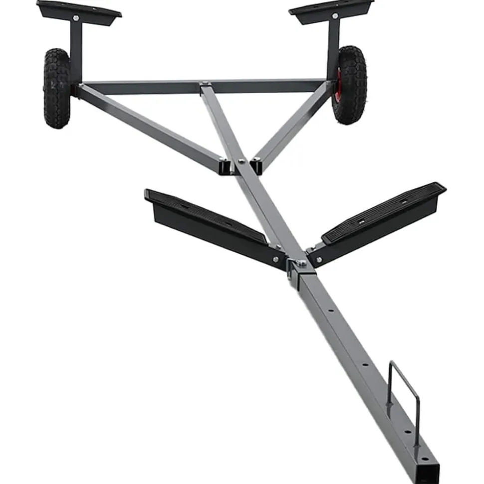 vidaXL Boottrailer Zilver 302 x 107 x 42 cm Staal