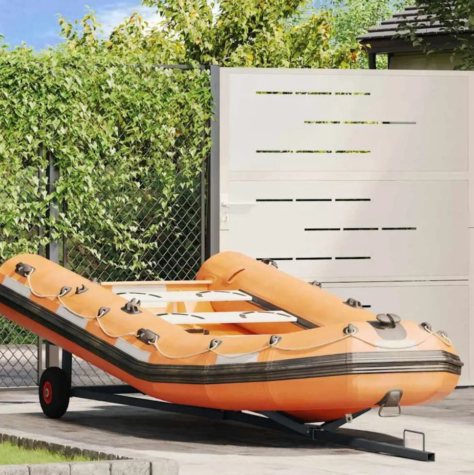 vidaXL Boottrailer Zilver 302 x 107 x 42 cm Staal