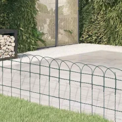 vidaXL Borderafscheiding 10x0,4 m gepoedercoat ijzer
