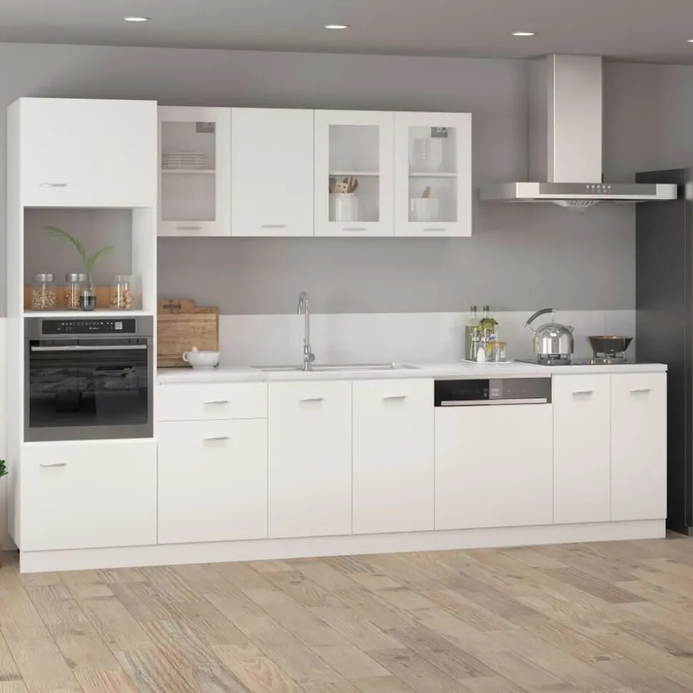 vidaXL Bovenkast Lyon 80x31x60 cm bewerkt hout wit