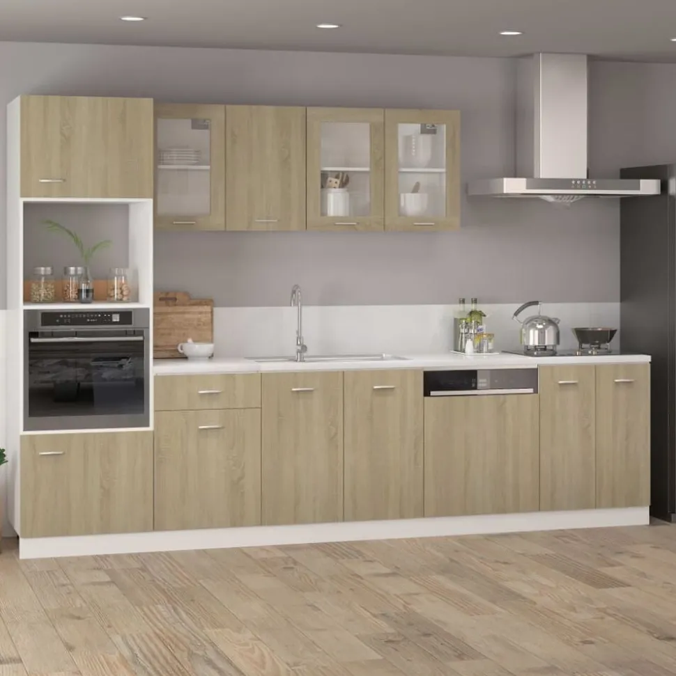 vidaXL Bovenkast Lyon 40x31x60 cm bewerkt hout sonoma eikenkleurig
