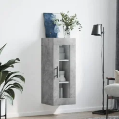 vidaXL Bovenkast 34,5x34x90 cm betongrijs