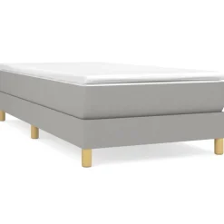 vidaXL Boxspring bed 80x200 cm stof lichtgrijs