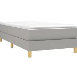 vidaXL Boxspring bed 80x200 cm stof lichtgrijs