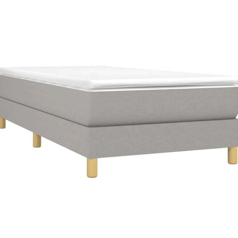 vidaXL Boxspring bed 80x200 cm stof lichtgrijs