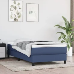 vidaXL Boxspring bed 80x200 cm stof blauw
