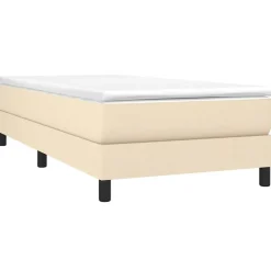 vidaXL Boxspring bed 80x200 cm stof crèmekleurig