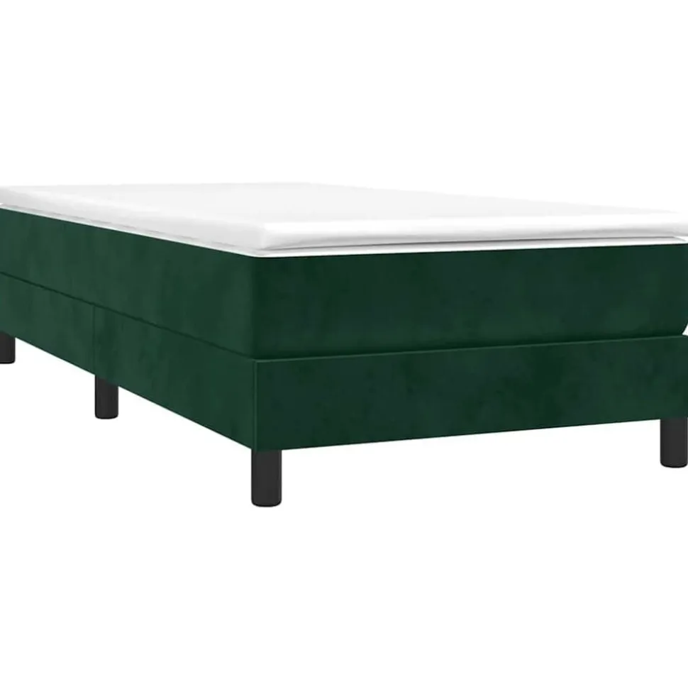 vidaXL Boxspring bed 80x200 cm fluweel donkergroen