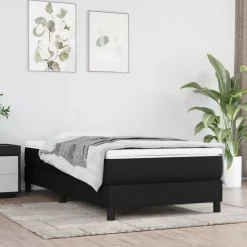 vidaXL Boxspring bed 80x200 cm stof zwart