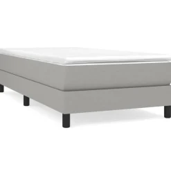 vidaXL Boxspring bed 80x200 cm stof lichtgrijs