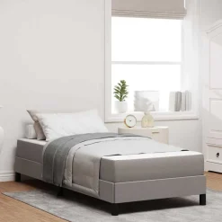 vidaXL Boxspringbed met matras Taupe 80 x 200 cm Stof