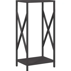 vidaXL Brandhoutrek 34x25x70 cm koudgewalst staal zwart